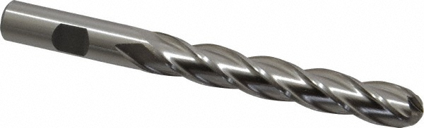 Cleveland C33347 Ball End Mill: 0.5" Dia, 3" LOC, 4 Flute, High Speed Steel Image