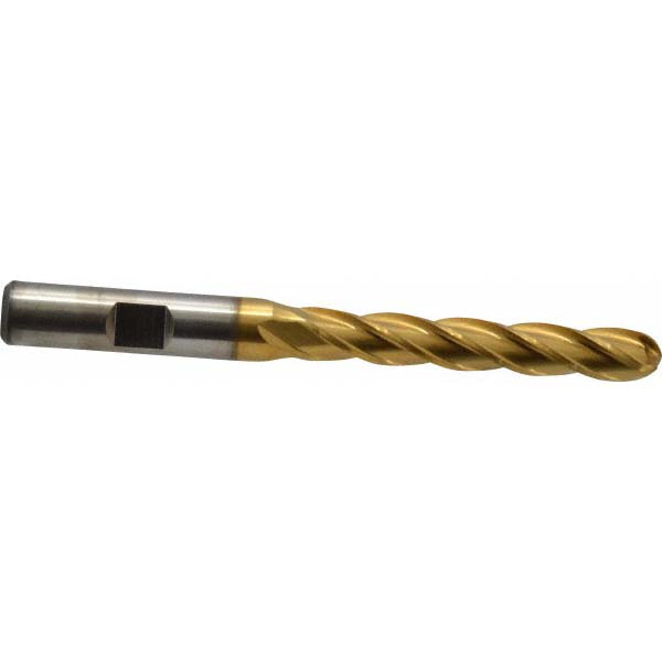 Cleveland C33354 Ball End Mill: 0.3125" Dia, 2" LOC, 4 Flute, High Speed Steel Image