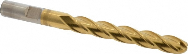 Cleveland C33355 Ball End Mill: 0.375" Dia, 2.5" LOC, 4 Flute, High Speed Steel Image