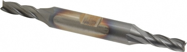 Cleveland C33106 Square End Mill: 7/32 Dia, 9/16 LOC, 3/8 Shank Dia, 3-1/4 OAL, 4 Flutes, High Speed Steel Image