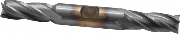 Cleveland C33126 Square End Mill: 9/16 Dia, 1-3/8 LOC, 5/8 Shank Dia, 5 OAL, 4 Flutes, High Speed Steel Image