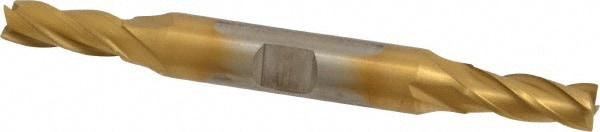 Cleveland C33068 Square End Mill: 17/64 Dia, 11/16 LOC, 3/8 Shank Dia, 3-3/8 OAL, 4 Flutes, High Speed Steel Image