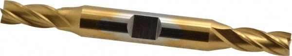 Cleveland C33069 Square End Mill: 9/32 Dia, 11/16 LOC, 3/8 Shank Dia, 3-3/8 OAL, 4 Flutes, High Speed Steel Image