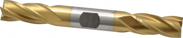 Cleveland C33083 Square End Mill: 1/2 Dia, 1 LOC, 1/2 Shank Dia, 4-1/2 OAL, 4 Flutes, High Speed Steel Image