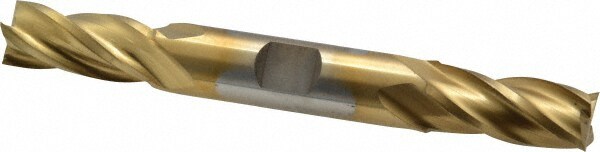 Cleveland C33081 Square End Mill: 15/32 Dia, 1 LOC, 1/2 Shank Dia, 4-1/2 OAL, 4 Flutes, High Speed Steel Image