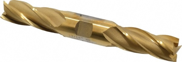 Cleveland C33093 Square End Mill: 13/16 Dia, 1-7/8 LOC, 7/8 Shank Dia, 6-1/8 OAL, 4 Flutes, High Speed Steel Image