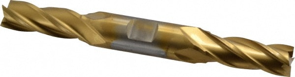 Cleveland C33084 Square End Mill: 17/32 Dia, 1-3/8 LOC, 5/8 Shank Dia, 5 OAL, 4 Flutes, High Speed Steel Image