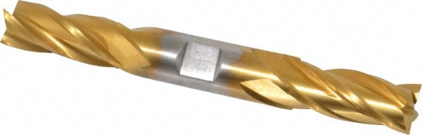 Cleveland C33086 Square End Mill: 19/32 Dia, 1-3/8 LOC, 5/8 Shank Dia, 5 OAL, 4 Flutes, High Speed Steel Image