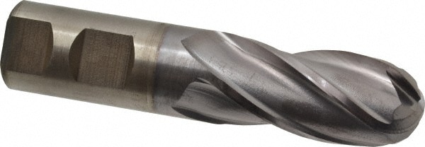 Cleveland C33320 Ball End Mill: 1" Dia, 2" LOC, 4 Flute, High Speed Steel Image