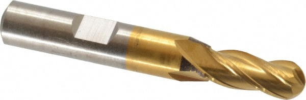 Cleveland C33304 Ball End Mill: 0.3125" Dia, 0.75" LOC, 4 Flute, High Speed Steel Image