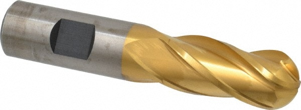 Cleveland C33308 Ball End Mill: 0.75" Dia, 1.625" LOC, 4 Flute, High Speed Steel Image