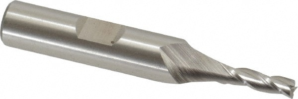 Cleveland C39639 Square End Mill: 5/32 Dia, 1/2 LOC, 3/8 Shank Dia, 2-3/8 OAL, 3 Flutes, High Speed Steel Image