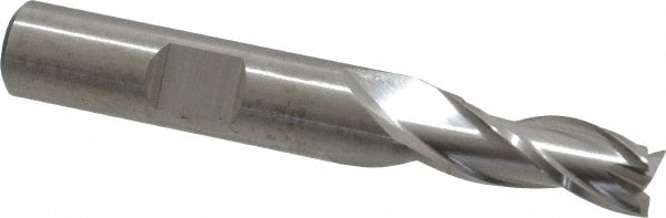 Cleveland C39644 Square End Mill: 5/16 Dia, 3/4 LOC, 3/8 Shank Dia, 2-1/2 OAL, 3 Flutes, High Speed Steel Image