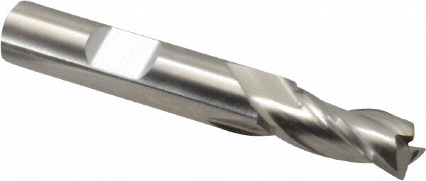 Cleveland C39645 Square End Mill: 11/32 Dia, 3/4 LOC, 3/8 Shank Dia, 2-1/2 OAL, 3 Flutes, High Speed Steel Image