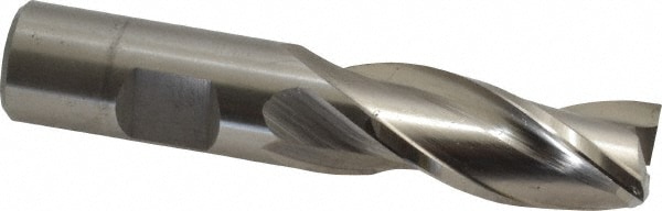 Cleveland C39655 Square End Mill: 3/4 Dia, 1-5/8 LOC, 3/4 Shank Dia, 3-7/8 OAL, 3 Flutes, High Speed Steel Image