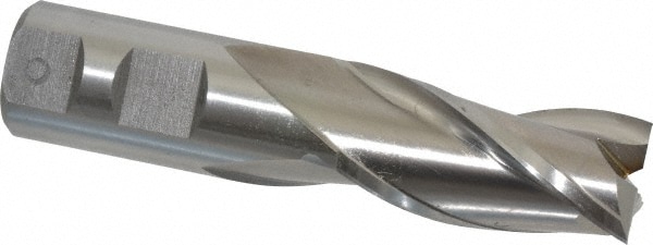 Cleveland C39660 Square End Mill: 1 Dia, 2 LOC, 1 Shank Dia, 4-1/2 OAL, 3 Flutes, High Speed Steel Image