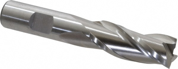 Cleveland C39654 Square End Mill: 11/16 Dia, 1-5/8 LOC, 5/8 Shank Dia, 3-3/4 OAL, 3 Flutes, High Speed Steel Image