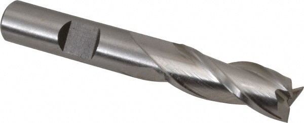 Cleveland C39647 Square End Mill: 13/32 Dia, 1 LOC, 3/8 Shank Dia, 2-11/16 OAL, 3 Flutes, High Speed Steel Image