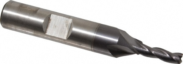 Cleveland C39701 Square End Mill: 5/32 Dia, 1/2 LOC, 3/8 Shank Dia, 2-3/8 OAL, 3 Flutes, High Speed Steel Image