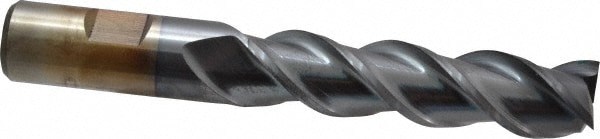 Cleveland C39717 Square End Mill: 3/4 Dia, 1-5/8 LOC, 3/4 Shank Dia, 3-7/8 OAL, 3 Flutes, High Speed Steel Image