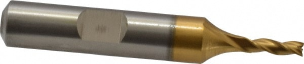 Cleveland C39669 Square End Mill: 1/8 Dia, 3/8 LOC, 3/8 Shank Dia, 2-5/16 OAL, 3 Flutes, High Speed Steel Image