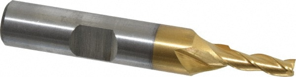 Cleveland C39670 Square End Mill: 5/32 Dia, 1/2 LOC, 3/8 Shank Dia, 2-3/8 OAL, 3 Flutes, High Speed Steel Image