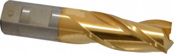 Cleveland C39688 Square End Mill: 7/8 Dia, 1-7/8 LOC, 7/8 Shank Dia, 4-1/8 OAL, 3 Flutes, High Speed Steel Image