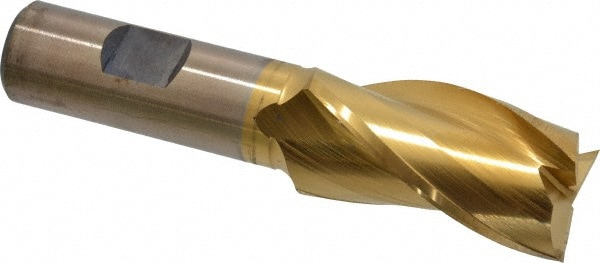 Cleveland C39690 Square End Mill: 1 Dia, 1-7/8 LOC, 3/4 Shank Dia, 4-1/8 OAL, 3 Flutes, High Speed Steel Image