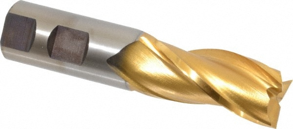 Cleveland C39691 Square End Mill: 1 Dia, 2 LOC, 1 Shank Dia, 4-1/2 OAL, 3 Flutes, High Speed Steel Image