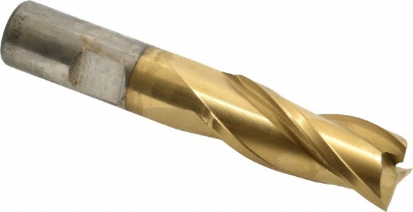 Cleveland C39685 Square End Mill: 11/16 Dia, 1-5/8 LOC, 5/8 Shank Dia, 3-1/4 OAL, 3 Flutes, High Speed Steel Image