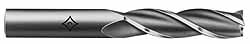 Cleveland C39740 Square End Mill: 15/32 Dia, 2 LOC, 1/2 Shank Dia, 4 OAL, 3 Flutes, High Speed Steel Image