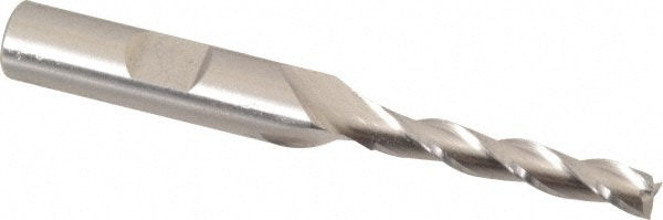 Cleveland C39732 Square End Mill: 7/32 Dia, 1-1/4 LOC, 3/8 Shank Dia, 3-1/16 OAL, 3 Flutes, High Speed Steel Image