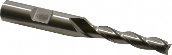 Cleveland C39733 Square End Mill: 1/4 Dia, 1-1/4 LOC, 3/8 Shank Dia, 3-1/16 OAL, 3 Flutes, High Speed Steel Image