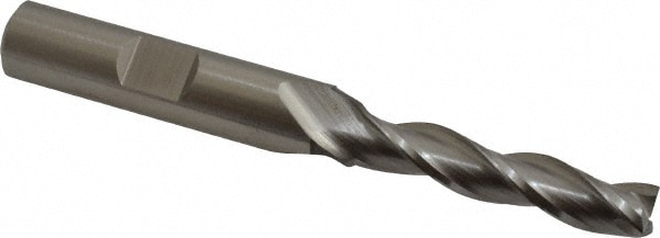 Cleveland C39734 Square End Mill: 9/32 Dia, 1-3/8 LOC, 3/8 Shank Dia, 3-1/8 OAL, 3 Flutes, High Speed Steel Image