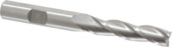 Cleveland C39736 Square End Mill: 11/32 Dia, 1-1/2 LOC, 3/8 Shank Dia, 3-1/4 OAL, 3 Flutes, High Speed Steel Image