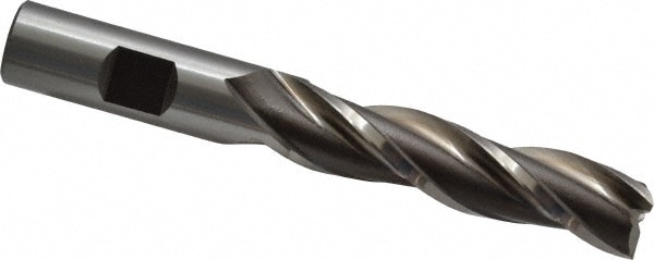 Cleveland C39742 Square End Mill: 5/8 Dia, 2-1/2 LOC, 5/8 Shank Dia, 4-5/8 OAL, 3 Flutes, High Speed Steel Image