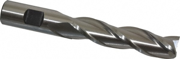 Cleveland C39743 Square End Mill: 3/4 Dia, 3 LOC, 3/4 Shank Dia, 5-1/4 OAL, 3 Flutes, High Speed Steel Image