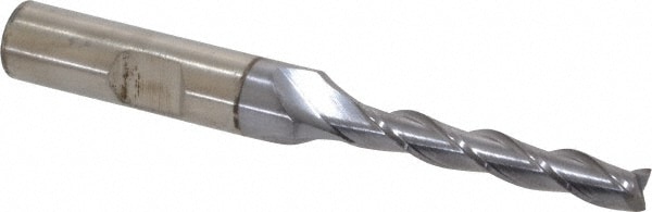 Cleveland C39776 Square End Mill: 7/32 Dia, 1-1/4 LOC, 3/8 Shank Dia, 3-1/16 OAL, 3 Flutes, High Speed Steel Image