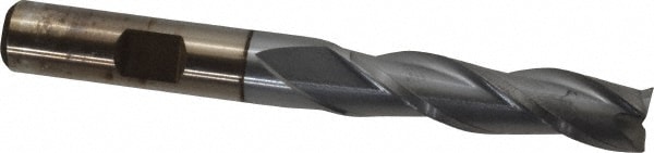 Cleveland C39781 Square End Mill: 3/8 Dia, 1-1/2 LOC, 3/8 Shank Dia, 3-1/4 OAL, 3 Flutes, High Speed Steel Image