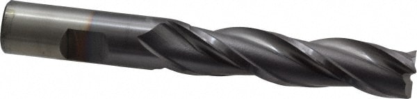 Cleveland C39786 Square End Mill: 5/8 Dia, 2-1/2 LOC, 5/8 Shank Dia, 4-5/8 OAL, 3 Flutes, High Speed Steel Image