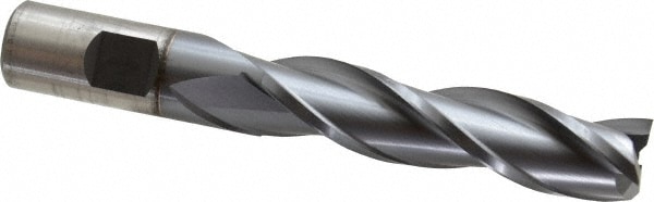 Cleveland C39787 Square End Mill: 3/4 Dia, 3 LOC, 3/4 Shank Dia, 5-1/4 OAL, 3 Flutes, High Speed Steel Image