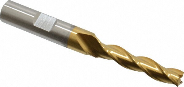 Cleveland C39756 Square End Mill: 9/32 Dia, 1-3/8 LOC, 3/8 Shank Dia, 3-1/8 OAL, 3 Flutes, High Speed Steel Image