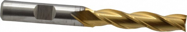 Cleveland C39758 Square End Mill: 11/32 Dia, 1-1/2 LOC, 3/8 Shank Dia, 3-1/4 OAL, 3 Flutes, High Speed Steel Image