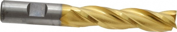 Cleveland C39764 Square End Mill: 5/8 Dia, 2-1/2 LOC, 5/8 Shank Dia, 4-5/8 OAL, 3 Flutes, High Speed Steel Image