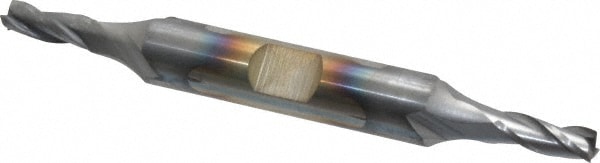 Cleveland C39619 Square End Mill: 3/16 Dia, 1/2 LOC, 3/8 Shank Dia, 3-1/4 OAL, 3 Flutes, High Speed Steel Image