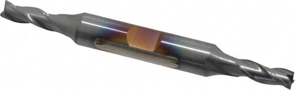 Cleveland C39620 Square End Mill: 7/32 Dia, 9/16 LOC, 3/8 Shank Dia, 3-1/4 OAL, 3 Flutes, High Speed Steel Image