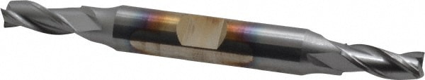 Cleveland C39621 Square End Mill: 1/4 Dia, 5/8 LOC, 3/8 Shank Dia, 3-3/8 OAL, 3 Flutes, High Speed Steel Image