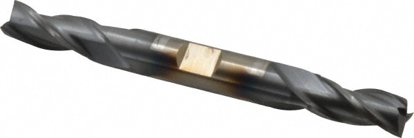 Cleveland C39624 Square End Mill: 11/32 Dia, 3/4 LOC, 3/8 Shank Dia, 3-1/2 OAL, 3 Flutes, High Speed Steel Image