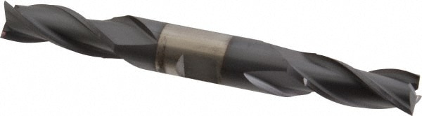 Cleveland C39627 Square End Mill: 7/16 Dia, 1 LOC, 1/2 Shank Dia, 4-1/8 OAL, 3 Flutes, High Speed Steel Image