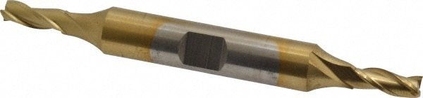 Cleveland C39598 Square End Mill: 3/16 Dia, 1/2 LOC, 3/8 Shank Dia, 3-1/4 OAL, 3 Flutes, High Speed Steel Image